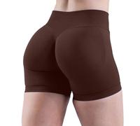 Nuoke Ropa Mujer,High Waist No Front Seam Soft Hidden Butt Scrunch Shorts Yoga Workout Gym Shorts Calcetines De Dedos Yoga