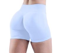 Nuoke Ropa Mujer,High Waist No Front Seam Soft Hidden Butt Scrunch Shorts Yoga Workout Gym Shorts Calcetines De Dedos Yoga