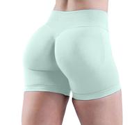 Nuoke Ropa Mujer,High Waist No Front Seam Soft Hidden Butt Scrunch Shorts Yoga Workout Gym Shorts Calcetines De Dedos Yoga