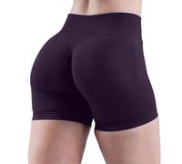 Nuoke Ropa Mujer,High Waist No Front Seam Soft Hidden Butt Scrunch Shorts Yoga Workout Gym Shorts Calcetines De Dedos Yoga