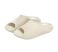 Nuoke zapatillas casa mujer verano,sandalias mujer planas,Pantuflas de para y hombre, para uso en exteriores, interiores y baños. Calcetines De Estar Por (Beige, 42)