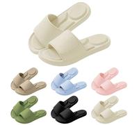 Nuoke zapatillas casa mujer verano,zapatillas casa verano mujer,Pantuflas de para y hombre, para uso en exteriores, interiores, baños, masajes Dinosaurios (White, 36)