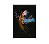 nuomesc Bruce Lee Póster de Impresión de Artes Marciales Pintura Decorativa Lienzo Arte de Pared Salón Póster Dormitorio Pintura 08 x 12 pulgadas (20 x 30 cm)