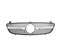 NUOSDEX Rejilla Doble Compatible con Benz para Viano para Vito W639 2006 2007 2008 2009 2010 Parrilla De Parachoques Delantero Tuning Capó Parrilla Carreras Parrilla Delantera Radiador Coche(Silver)