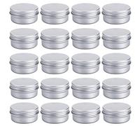 Nuoshen - Botes de Lata de Aluminio, 20 ml, vacíos, para cosméticos, cremas, muestras de Maquillaje, 20 Unidades