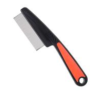 nuoshen Peine antipulgas para pelo largo, perros y gatos, mango ergonómico, diseño de dientes finos, herramienta de aseo para eliminar pulgas