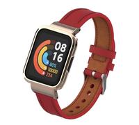 nuosiweilang Compatible para Redmi Watch 2/Xiaomi Mi Watch Lite 2,Mi Watch Lite 2 Pulsera Cuero Reloj Recambio Brazalete Impermeable Correa para Xiaomi Mi Watch Lite 2/Redmi Watch 2,Rojo