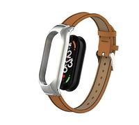 nuosiweilang Compatible para Xiaomi Mi Band 7 Correa,Mi Band 7 Pulsera Cuero Reloj Recambio Brazalete Impermeable Correa para Xiaomi Miband 7,Marrón