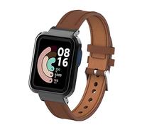 nuosiweilang Compatible para Xiaomi Mi Watch Lite/Redmi Watch,Mi Watch Lite Pulsera Cuero Reloj Recambio Brazalete Impermeable Correa para Redmi Watch/Xiaomi Mi Watch Lite,marrón