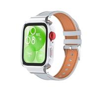 nuosiweilang Pulsera Compatible con Huawei Watch Fit 3 Correa Repuesto de Cuero Pulsera Watchband Accesorios para Huawei Watch Fit3 Hombres Mujeres Gris
