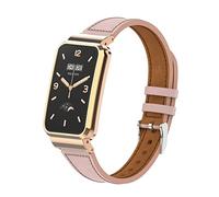 nuosiweilang Pulsera Compatible con Xiaomi Smart Band 7 Pro Correa Repuesto de Cuero Pulsera Watchband Accesorios para Mi Band 7pro Smartwatch Hombres Mujeres Rosa