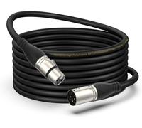 NUOSIYA 10m Cable XLR 1Pack,XLR Macho Hembra 3 Pines de Extensión Micrófono XLR Balanceado para Grabador, Estudio, Micrófono, Mezclador, Altavoces