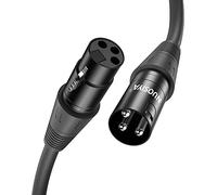 NUOSIYA 1m Cable XLR 2PACK Cable de micrófono XLR macho a hembra Cable XLR balanceado de 3 pines para micrófono, mezclador, altavoz, amplificador