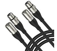NUOSIYA 2m Cables XLR 2Pack,XLR Macho Hembra 3 Pines de Extensión Micrófono XLR Balanceado para Grabador, Estudio, Micrófono, Mezclador, Altavoces