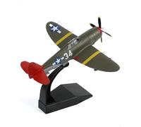 NUOTIE P-47D Thunderbolt Modelo a escala 1/72 Aviadores Tuskegee Aviones de cola roja para entusiastas de la historia de la Segunda Guerra Mundial, avión de combate premontado para exhibición de