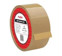 NUOVI BOPP - Cinta autoadhesiva de alta resistencia de 42 micras para una sujeción fuerte, 65 metros de largo x 48 mm de ancho, perfecta para oficina, embalaje, bricolaje, envíos y más (paquete de 6)