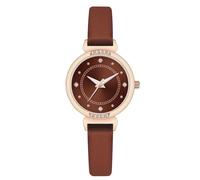 NUOVO Reloj analógico de cuarzo para mujer con correa de piel, elegante, reloj clásico para mujer, marrón
