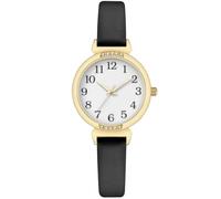 NUOVO Reloj de Mujer de Cuero Elegante Analógico de Cuarzo para Mujer con Correa de Cuero Rosa Negro o Blanco Resistente al Agua hasta 30 m (Apto para Uso Diario)