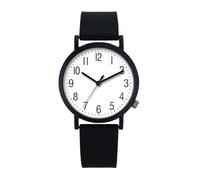 NUOVO Reloj de silicona para mujer, reloj deportivo, casual, resistente al agua, reloj clásico con pantalla analógica, Negro-b