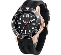 NUOVO Reloj deportivo para hombre, correa de silicona, resistente al agua hasta 30 m, relojes grandes para hombre, reloj casual de moda, regalo elegante para hombre, negro, Correa