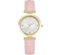 NUOVO Relojes para mujer, elegante correa de cuero rosa, reloj de cuarzo resistente al agua, reloj de pulsera para la vida cotidiana, viajes, fecha, rosa