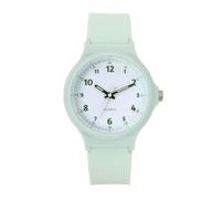 NUOVO Relojes para mujer, reloj de cuarzo analógico con correa de silicona verde, deportivo, elegante, informal, para mujer y novia