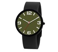 NUOVO Relojes Unisex Reloj Fácil de Leer Reloj con Números Grandes Casual Analógico Cuarzo Resistente al Agua Deportes Digital Relojes de Señora Relojes de Mujer Reloj Verde Esfera Correa de Silicona