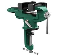 Nuovoware Tornillo de Banco de Trabajo 70mm, 360° Base Giratoria Tornillo de Sujeción Pesada Universal de Precisión, Abrazadera de Banco para Carpintería Metalurgia Conducto de Corte, Verde Oscuro