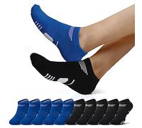 NUOZA Calcetines Invisibles Hombre - Calcetines Verano Hombre Respirable Calcetines Algodon Deporte Running Calcetines Bajos Hombre Negro Azul