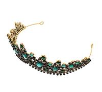 nupcial tocados de novia tiaras de novia Accesorio para ocasiones formales fiesta elegante barroco diademas joyas para el cabello joyería del pelo de la boda Green Beaupretty
