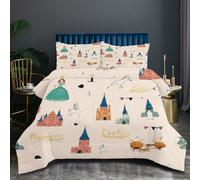 Nuphtun Edredón 200x200 cm Motivos Blancos, Lavable en Lavadora Juego de Cama Completo 200x200, Colcha de Microfibra con Estampado 3D para Todas Las Estaciones