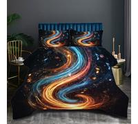 Nuphtun Edredón 200x200 cm Motivos De Colores, Lavable en Lavadora Juego de Cama Completo 200x200, Colcha de Microfibra con Estampado 3D para Todas Las Estaciones
