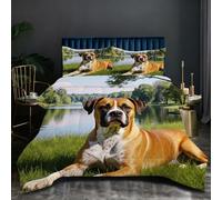 Nuphtun Edredón 220x240 2.4 kg | Perro Animal, Arte en 3D sobre Tejido de Microfibra Premium, Relleno de Algodón 200 gsm de Altísima Calidad, Placer Sensorial Que Renueva Energías T267