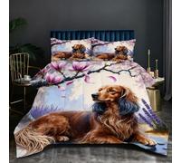 Nuphtun Edredón 240x260 | Perro MarróN, Diseño 3D de Tendencia sobre Tejido de Microfibra de Lujo, Relleno de Algodón 200 gsm, Inversión en Diseño para Dormitorios de Ensueño O167