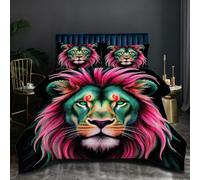 Nuphtun Edredón Extra Large 240x260 cm | LeóN Rosa, Peso 2.7 kg, Confeccionado con Tejido de Microfibra Ultra Suave y Relleno de Algodón 200 gsm, Incluye 2 Fundas de Almohada 50x75 T362