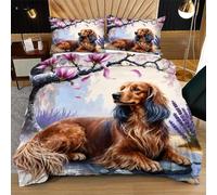 Nuphtun Funda Nórdica 200x200 cm Perro MarróN, Impresión 3D con Funda Nórdica y 2 Fundas | Microfibra Premium Suave al Tacto, Incluye Correas en Esquinas y Cremallera Oculta N167