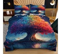 Nuphtun Funda Nórdica 240x260 cm Motivos Blancos, Reversible Funda de Edredón 240x220 en Microfibra, Fácil Cuidado de Juego de Cama para Todas Las Estaciones
