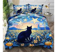 Nuphtun Funda Nórdica 260x240 Flores Azules, Funda Nórdica Cama 180 con 4 Cintas en Las Esquinas Microfibra Conjunto de Ropa de Cama para Primavera Verano Otoño Invierno,AW1416