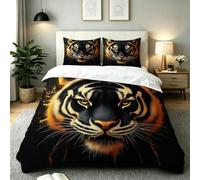 Nuphtun Funda Nórdica Cama 105 Juvenil, Tigre Negro, AQ3261