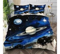 Nuphtun Funda Nórdica Cama 135 Cielo Estrellado Azul, Fácil de Limpiar Conjunto de Ropa de Cama con Cremallera Oculta, Microfibra Ropa de Cama 200X200 para Adolescentes Adultos,AW2662