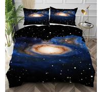 Nuphtun Funda Nórdica Cama 150 Cielo Estrellado Azul, Resistente a Las Microfibra Funda Nórdica 220x240 para Niños Niñas, Sedosa Conjunto de Ropa de Cama para Dormitorio Decoración,AW3407