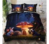 Nuphtun Funda Nórdica Cama 150 Hongo Gris, Resistente a Las Microfibra Funda Nórdica 220x240 para Niños Niñas, Sedosa Conjunto de Ropa de Cama para Dormitorio Decoración,AQ7877