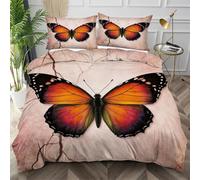 Nuphtun Funda Nórdica Cama 150 Mariposa de Colores, Resistente a Las Microfibra Funda Nórdica 220x240 para Niños Niñas, Sedosa Conjunto de Ropa de Cama para Dormitorio Decoración,AW3065