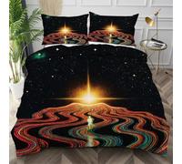 Nuphtun Funda Nórdica Cama 150 Rayos de Colores, Resistente a Las Microfibra Funda Nórdica 220x240 para Niños Niñas, Sedosa Conjunto de Ropa de Cama para Dormitorio Decoración,AQ8093