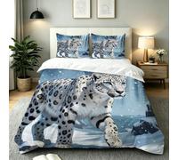 Nuphtun Funda Nórdica Cama 180 Transpirable, Leopardo Blanco, AQ1956