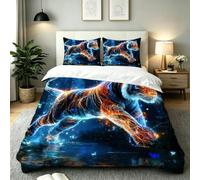 Nuphtun Funda Nórdica Cama 90 Infantil, Tigre Azul, AQ3290