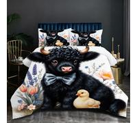 Nuphtun Juego de Cama 260x240 cm Cielo Rosa, Dimensiones Generosas para Máximo Confort | Microfibra Resistente, Elegancia y Confort para tu Hogar D259 H259-