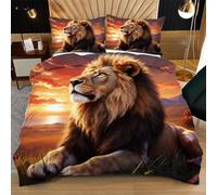 Nuphtun Juego de Cama 260x240 cm LeóN MarróN, Dimensiones Generosas para Máximo Confort | Microfibra Resistente, Elegancia y Confort para tu Hogar L383-