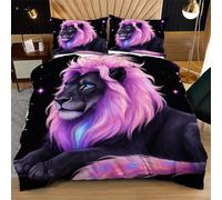 Nuphtun Juego de Cama Matrimonial 150x200 cm LeóN Rosa, Incluye 2 Fundas de Almohada a Juego | Microfibra Toque Sedoso, Confort Superior Durante Todo el Año L387-