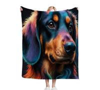 Nuphtun Mantas para Sofa Grandes 150x200 cm Perro de Colores, Manta 3D de Franela Tamaño Matrimonial, Ultra Suave y Agradable a la Piel, Lavable, Sofá y Ver Series, AQ7479
